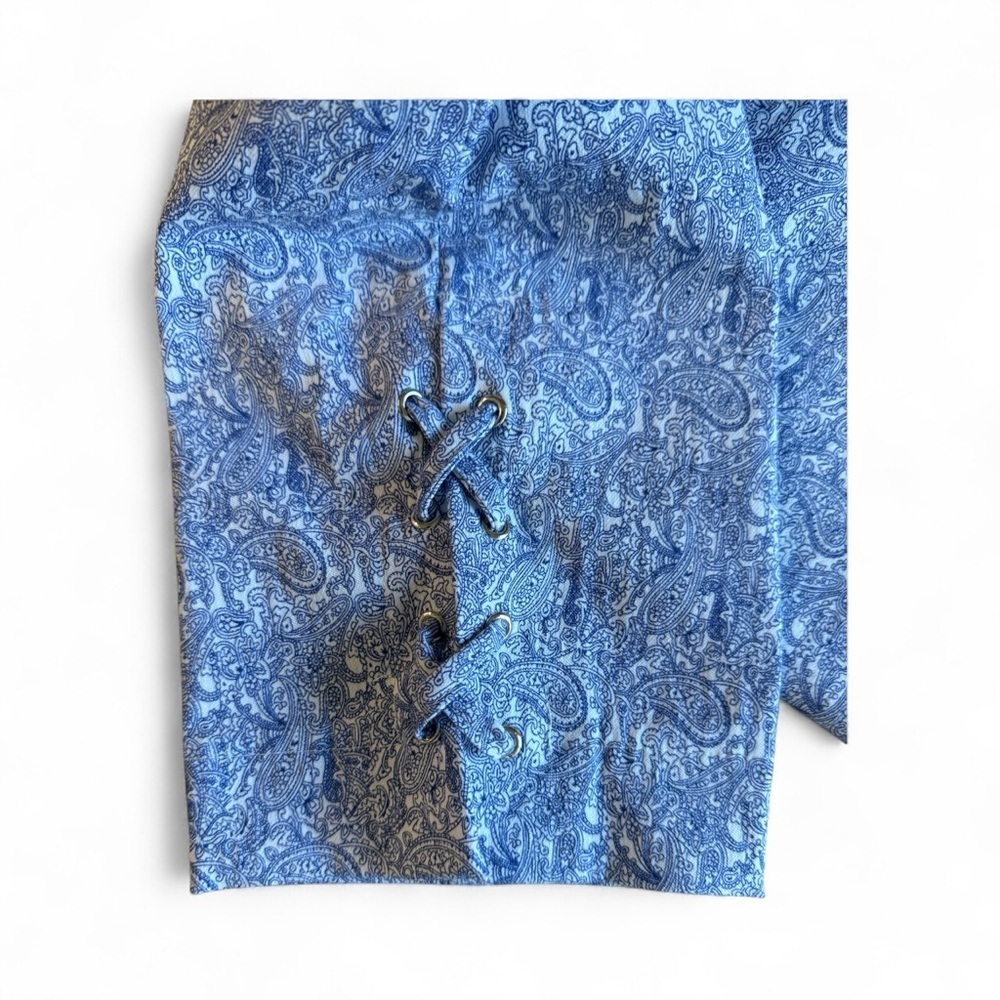 Anthropologie Capri Pants – Blue & White Paisley NWT - Picture 9 of 11